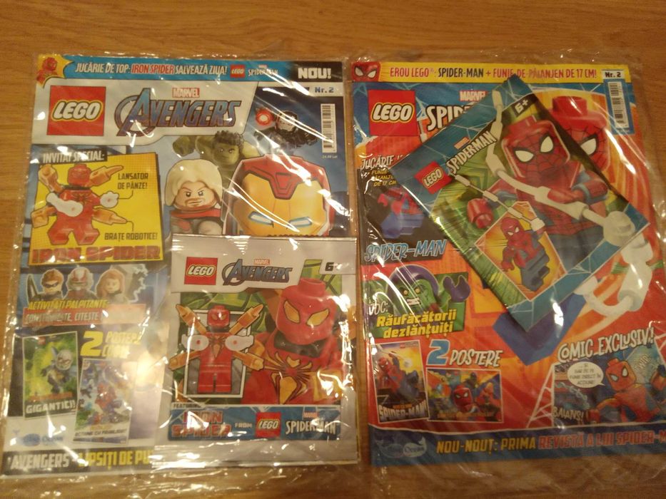 Lego seturi mici cu reviste cu super-eroi Marvel, Batman noi sigilate