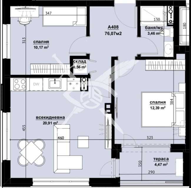Продава се Тристаен апартамент в Бургас, Изгрев - 76 кв.м за 1172 €/кв.м - Снимка #1