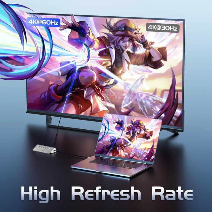 intpw P9R PRO USB C хъб,10-в-1  4K/60Hz HDMI,10Gbps Type C и USB A 3.2