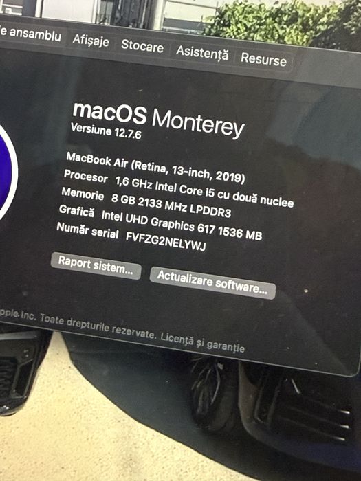 MacBook Air 13” 2019 Silver | 8GB RAM | 128GB SSD | Îngrijit | 1049 lei