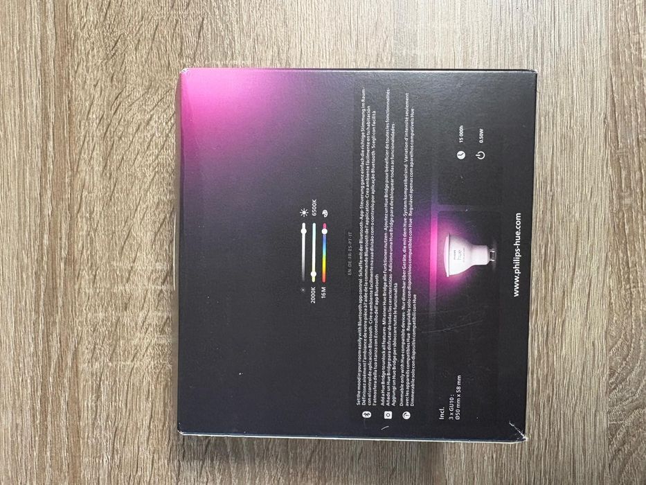 SET 3x bec GU10 LED dimabil Philips Hue WHITE AND COLOR AMBIANCE