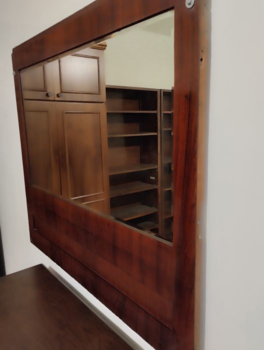 Vand oglinda, set alpaca, valiza piele sec. XIX