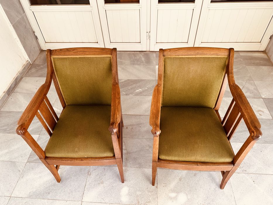 Скандинавски кресла / фотьойли – масив дърво – mid century – комплект