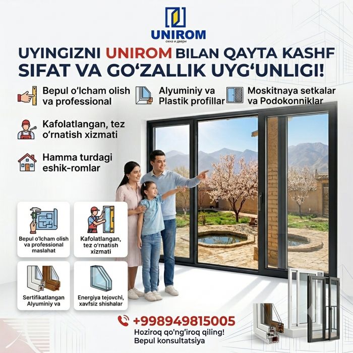 Eshik rom vitraj dush kabina jaluzi pardalar