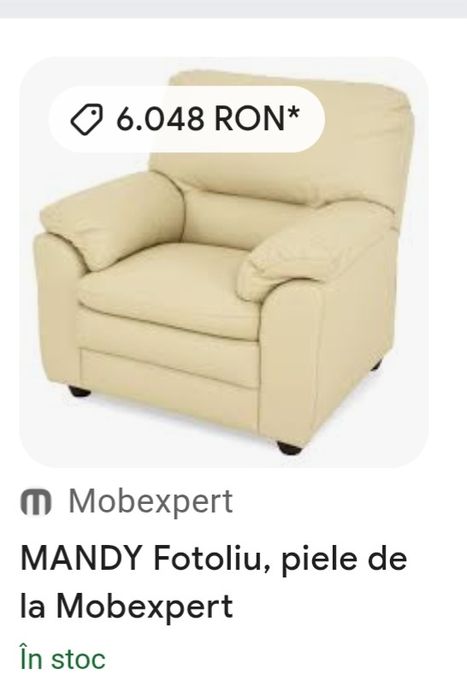 Canapea si fotoliu piele