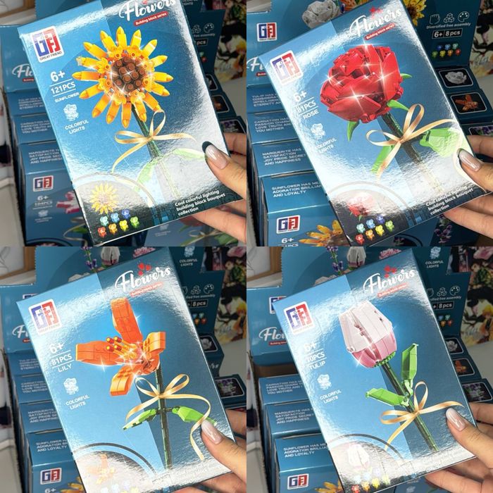 Лего цветы подарок для милых дам