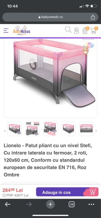 Vand patut 120x60 si saltea de spuma