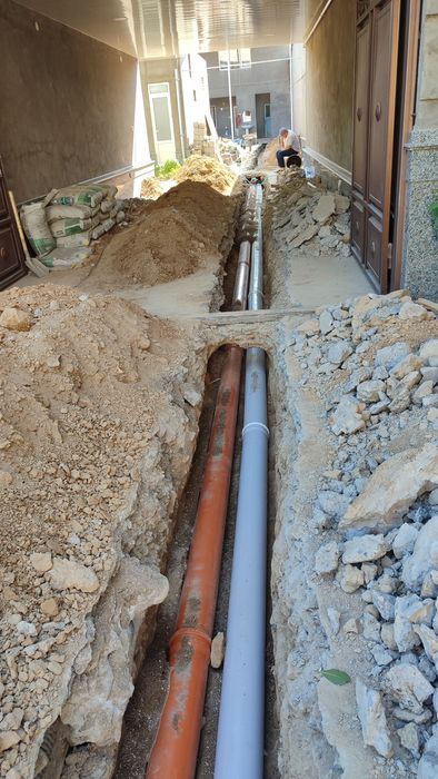 Transheya qazish Kanalizatsiya qazish