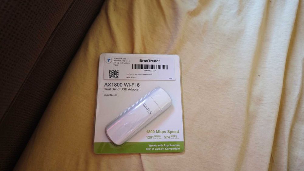 BrosTrend WiFi 6 AX1800Mbps USB WiFi Adapter Dual Band Wi-Fi Dongle 5GHz