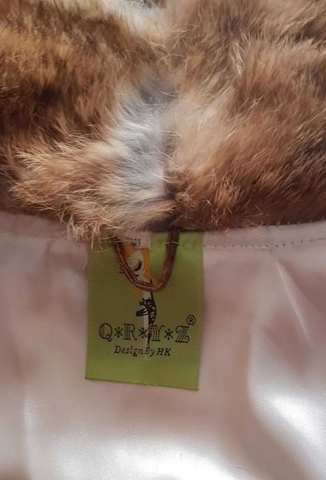 Атрактивно, ново дамско заешко кожухче, S