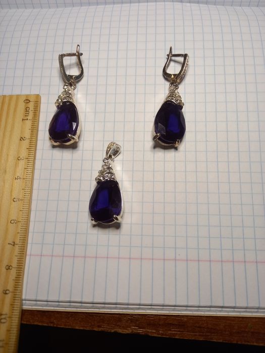 Набор Аметист серебро Swarovski