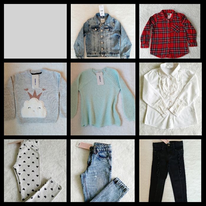 Лот детски дрехи, 116, НОВИ.