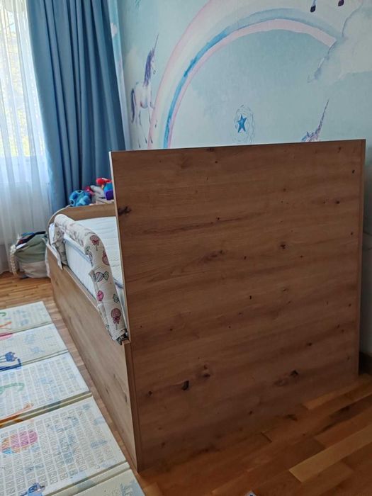Детско легло с повдигащ механизъм и матрак 160х80