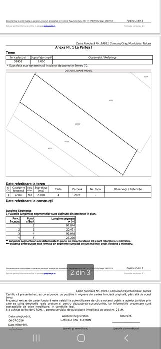 Teren aproape de malul Dunării