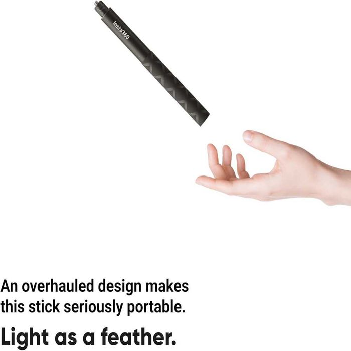 HSU 2м разтегателен алуминиев невидим селфи стик за Insta360 и GoPro