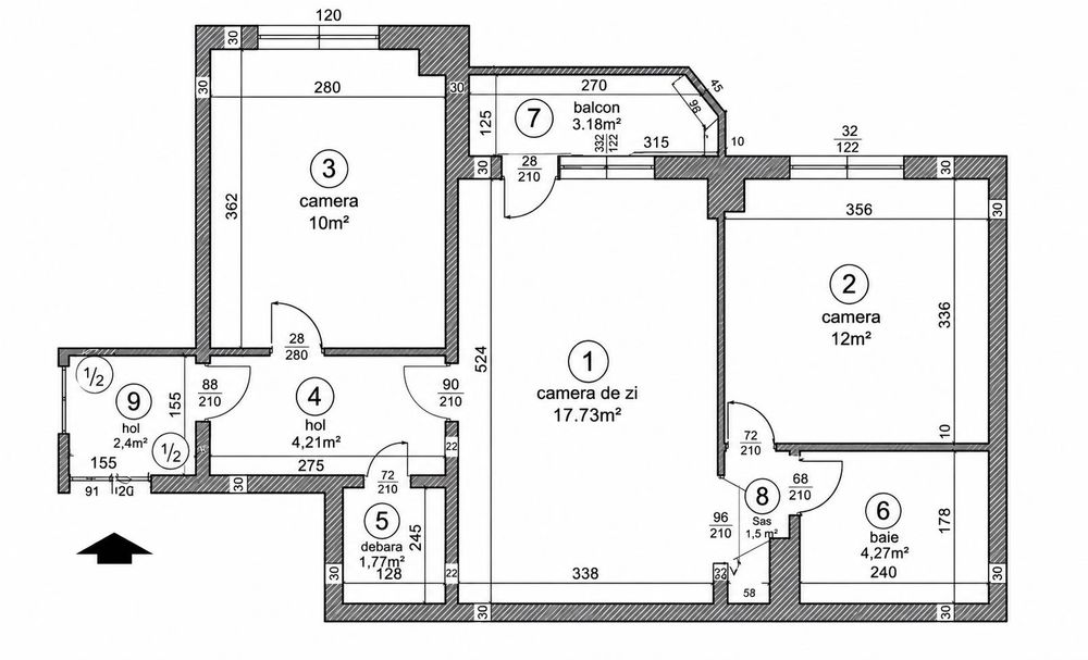 Apartament 2 dormitoare/ zona Dorobanților/ renovat&mobilat / an 1984 / orientare Sud / liniste