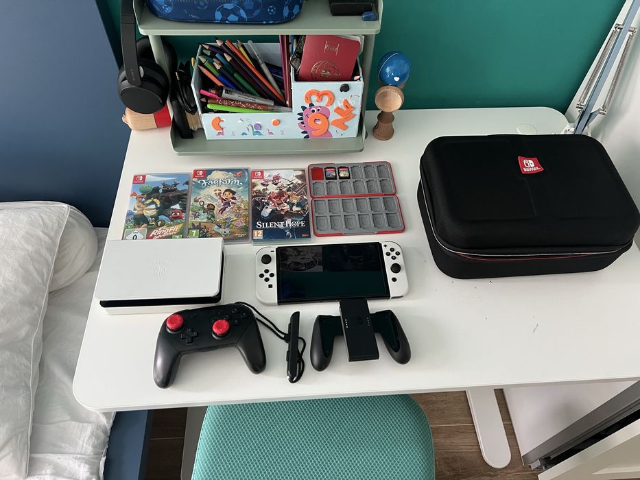 Nintendo Switch OLED Modat/Pro Controller/Ring-Fit/Folie/Full Box