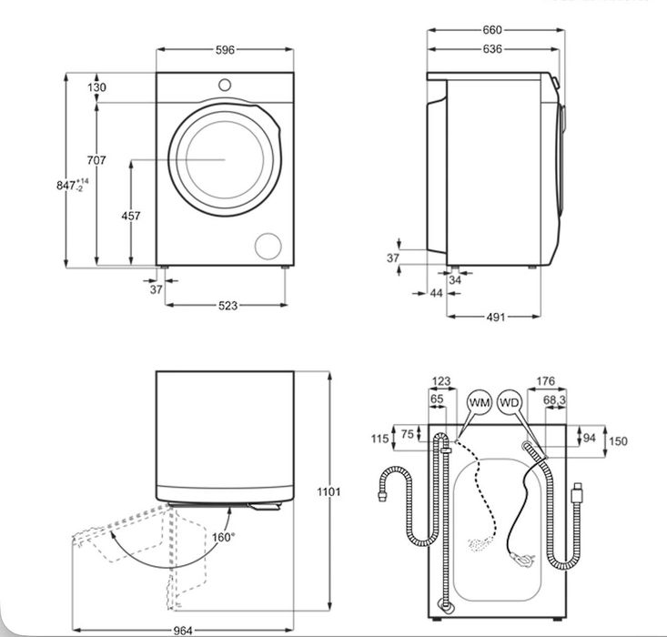 Пералня със сушилня AEG LWR73166OE