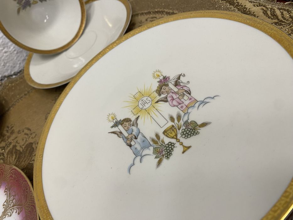 Немски чаши за кафе от порцелан троен сет