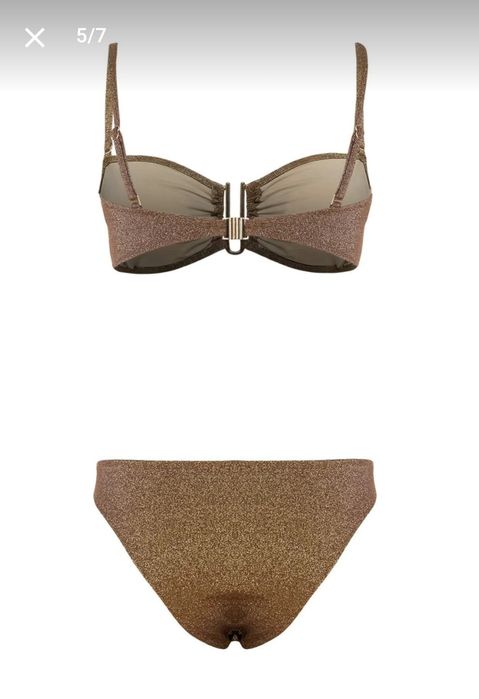 Costum de baie maro cu sclipici