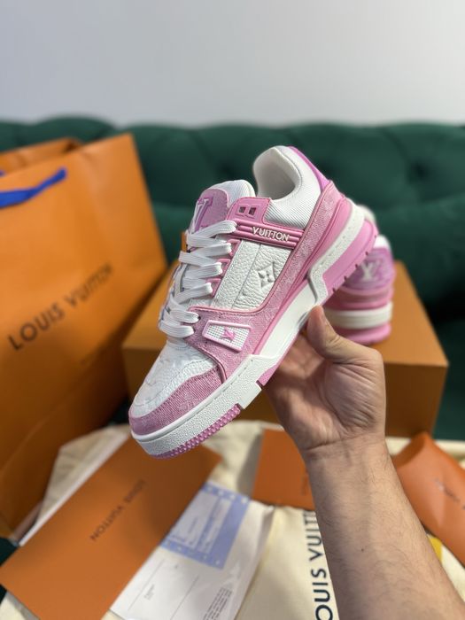 Adidasi Louis Vuitton piele naturala 100% Full Box colectie noua