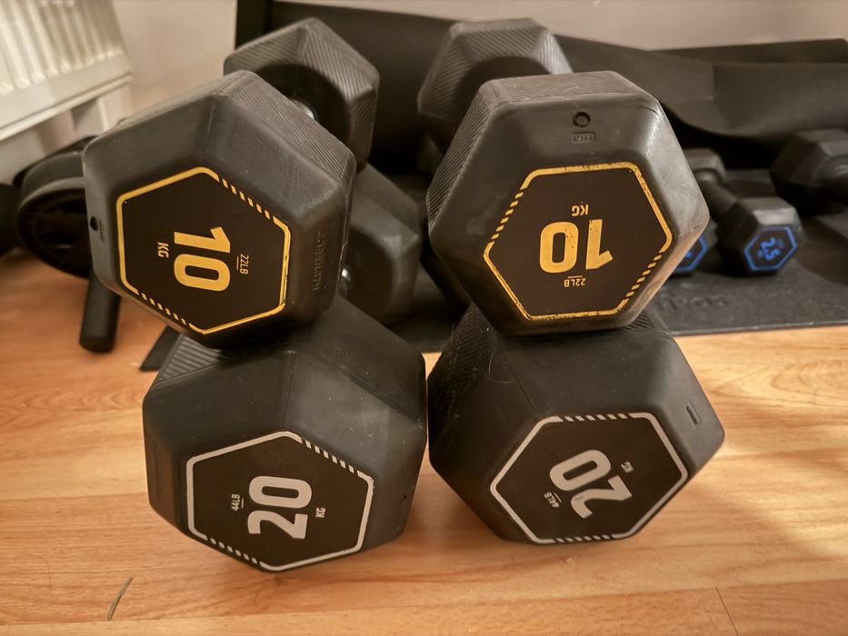 Set greutati si banca pentru acasa, banca, haltere, kettlebell