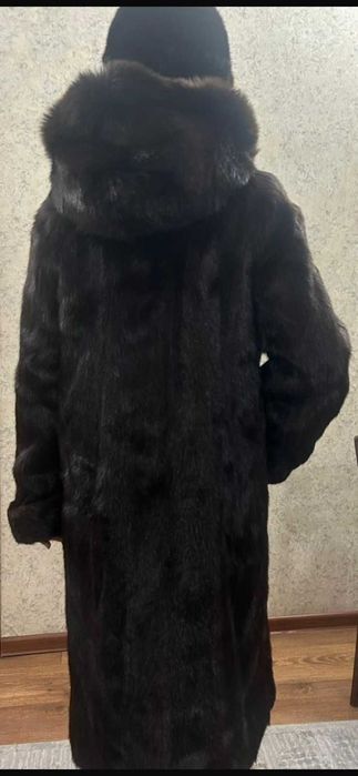 Шуба норковая с шапкой