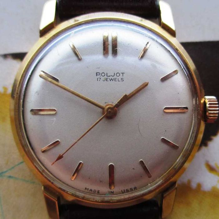 Ceas Poljot placat aur 26 microni mecanism 2409 foarte bine