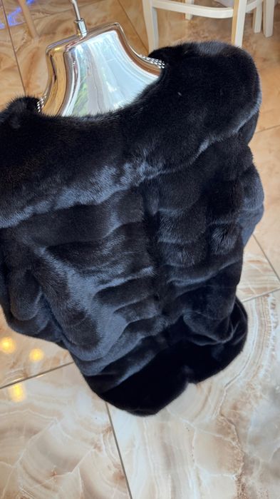 #102 Палто от норка.Nafa mink.Лукс.Визон.Естествена кожа с косъм.