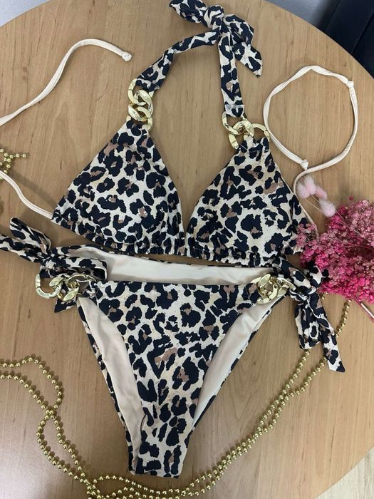 Дамски бански лепардов принт