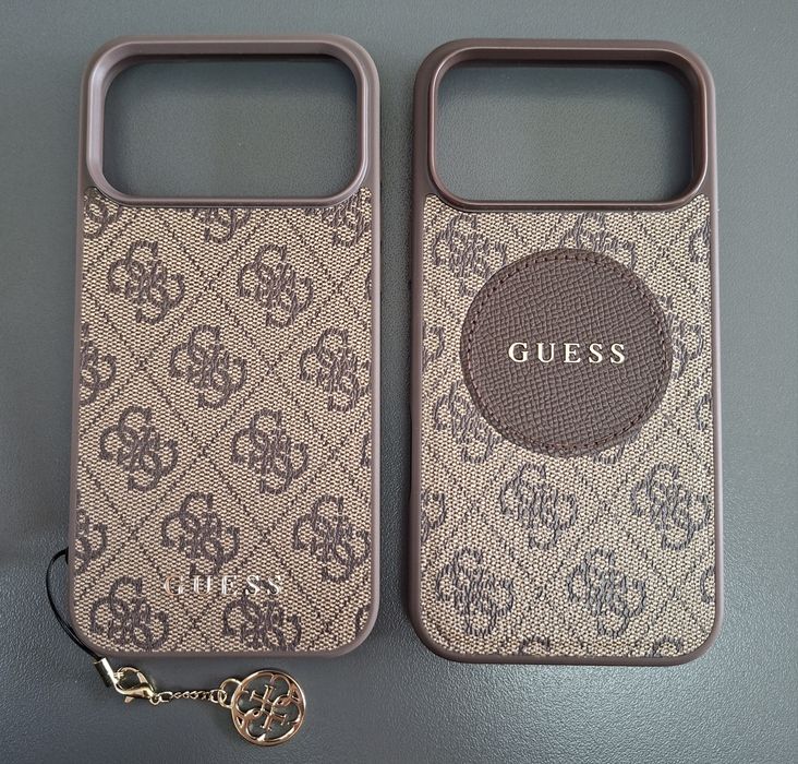 Оригинален кейс Guess за iPhone 17 Pro Max метално лого силикон