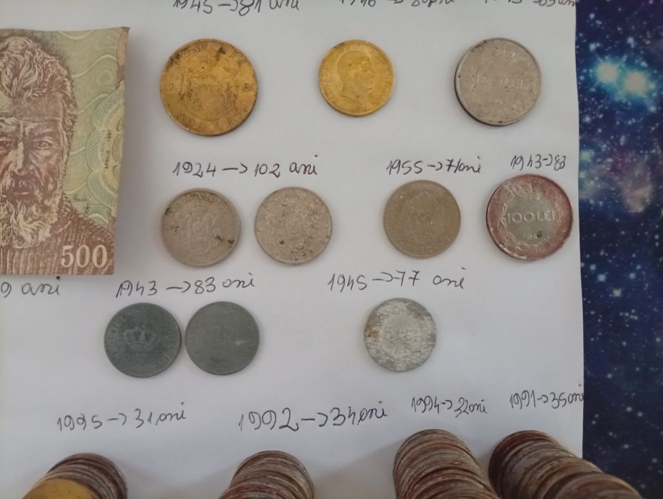 Vând colecție monede și bancnote vechi