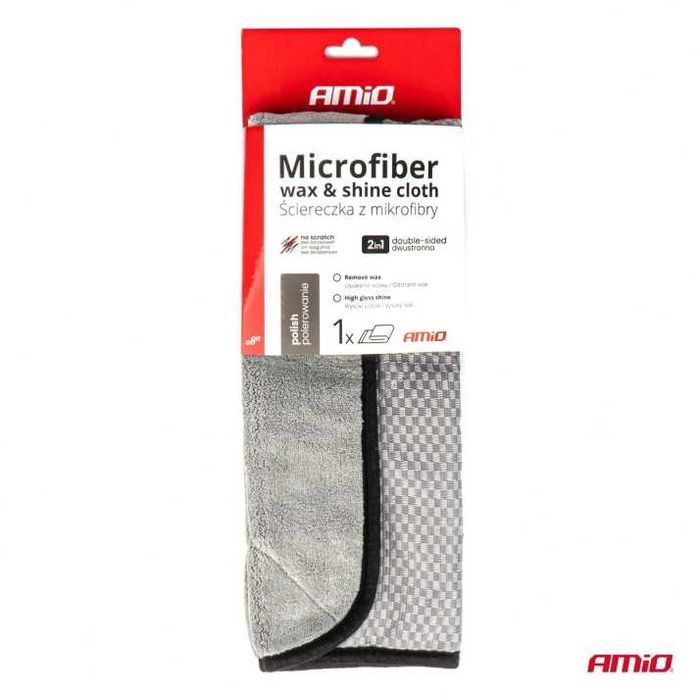 Двустранна микрофибърна кърпа 2 в 1 за полиране и блясък 40 x 40 cm