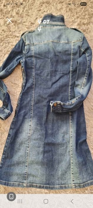 Дънкова рокля за слаба  дама