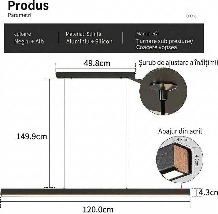 Lustră LED Modernă Mikeru, Telecomandă, Dimabilă, Design Inelar