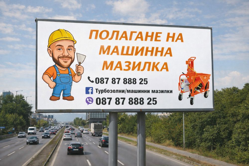 Извършваме Турбозолна/Машинна мазилка