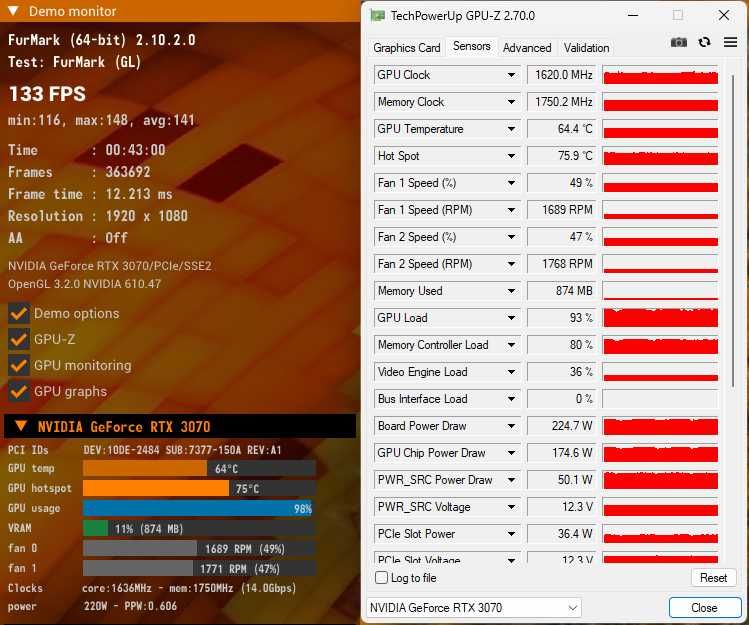 Видеокарта Colorful iGame RTX 3070 8Gb