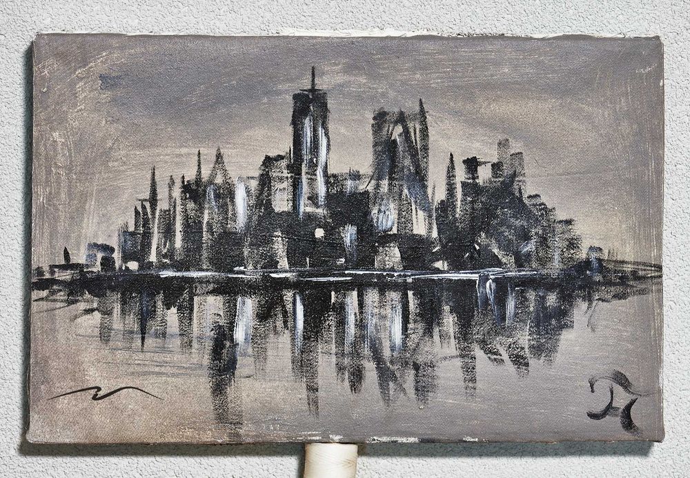 Картина казахстанского художника,  холст, масло, 38 х 25 см.