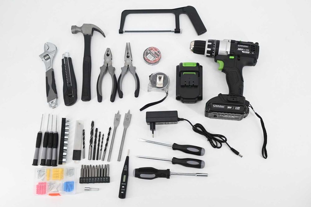 Акумулаторен ударен винтоверт 36V 8Ah 111 части в куфар StahlMayer