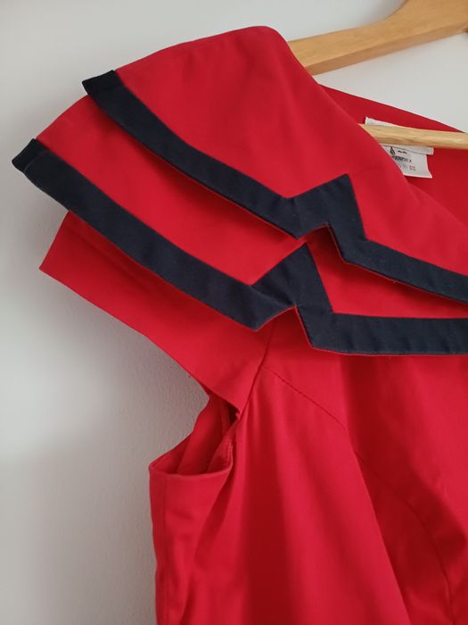 Rochie elegantă roșie Ma Dame, mărimea 44 (bumbac elastic)
