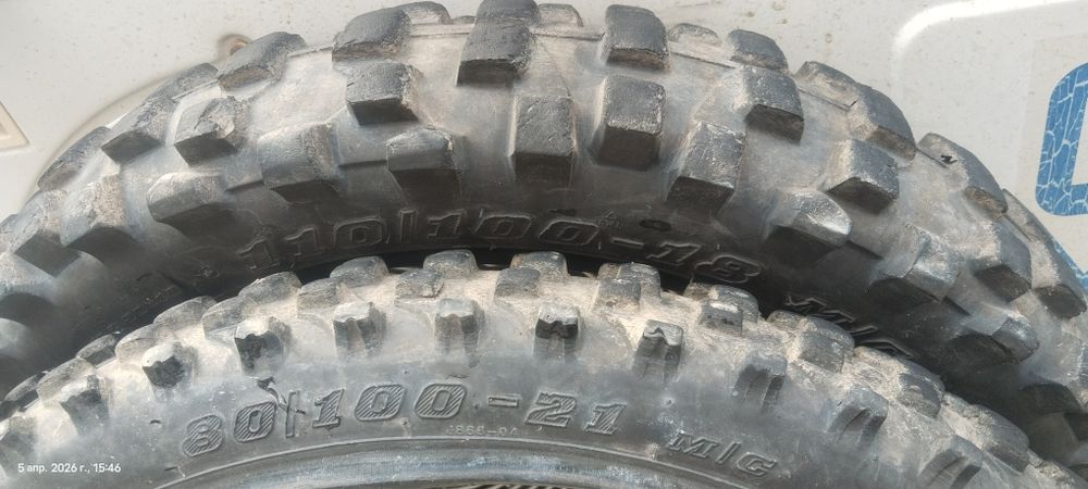 Мотошины б/у перед21 зад18