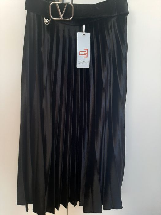 Новая юбка плиссе бархат