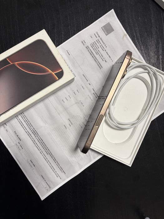 iPhone 16 Pro Max 256g Gold Auriu Neverlock Factura Garantie 2ani