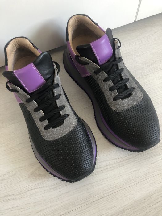 Дамски сникърси естествена кожа и велур