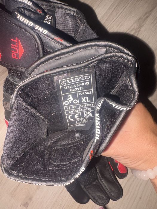 Дамски кожени мото ръкавици ALPINESTARS STELLA SP-8 V3 BLACK/RED