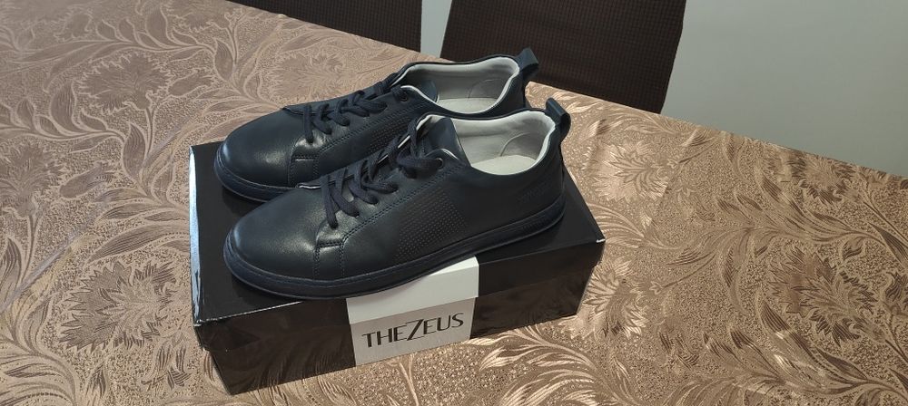 Pantofi bleumarin piele naturala