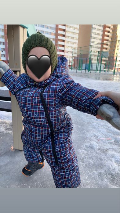 Зимний комбинезон на холодную зиму , 80 размер