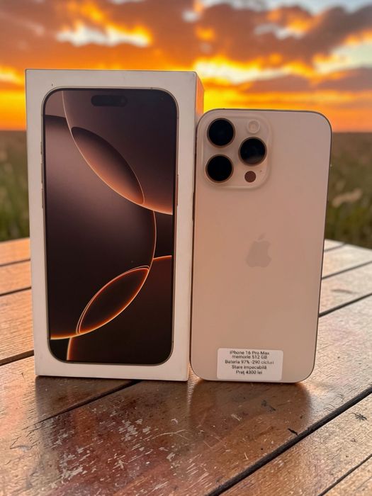 iPhone 16 Pro Max 512GB Preț 4300 lei
