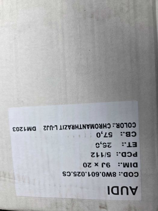 20 цола джанта Оригинал Rs4 Rs5 8W0601025CS 9x20 et26