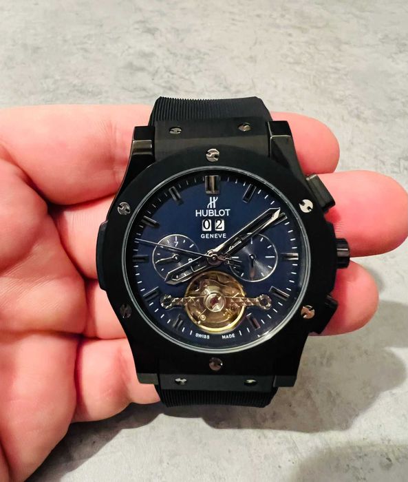 Ceas H u b.l o t Turbilon negru albastru